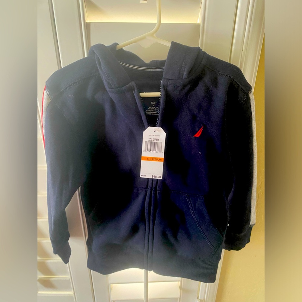 Nautica young boys zip up jacket NWT. Size 4